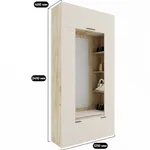 Секция с зеркалом, полками и мягким сиденьем L-408