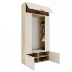 Секция с зеркалом, полками и мягким сиденьем L408