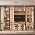 Шкаф-бар со встроенными ящиками с подсветкой R217