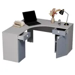 Cтол угловой равносторонний, фрезерованные фасады в эмали LE716