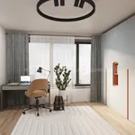 Cтол письменный прямой, фасады в эмали LE718