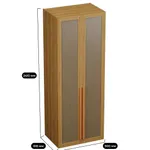 Шкаф двустворчатый, фасады натуральный ротанг  L210.60-4