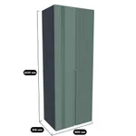 Шкаф 2 дверный, фрезерованные фасады в эмали LE210.60-1