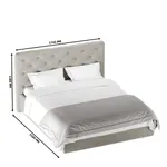 Кровать двуспальная мягкая МИРА с подъемным механизмом, 160x200