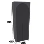 Шкаф 2 дверный, фрезерованные фасады в эмали LE-210.60-2