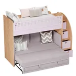 Кровать-чердак A916 с диваном Bergamo, 90x200 L/R