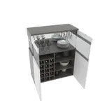 Винный шкаф с подсветкой, фасады в эмали LE200