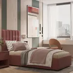 Кровать односпальная мягкая ЛИБЕРТИ с подъемным механизмом, 90x200