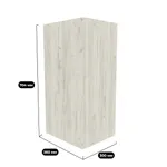 Навесная полка вертикальная с фасадом  2 ниши E312