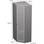 Шкаф угловой с перемычкой A218P