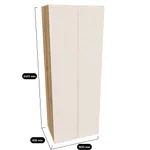 Шкаф 2 дверный, фрезерованные фасады в эмали LE210.60-1