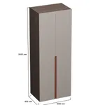 Шкаф двухдверный глубокий, фасады в эмали LE210.60-1