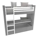 Кровать мягкая двухъярусная ДУО, белый L/R