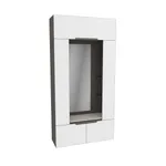 Секция с зеркалом и полками, фасады в эмали LE408