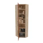 Шкаф угловой книжный со стеклом разносторонний с подсветкой L247.44 L/R