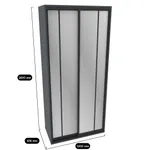 Шкаф-купеХG126.60-1, профиль INTEGRO, фасад зеркало серебро