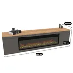 Тумба ТВ напольная с электрокамином L546