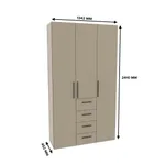 Шкаф трехдверный с ящиками узкий L203.44