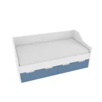 Кровать односпальная, фасады в эмали LE902.160, 80x160