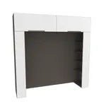 Ниша для кровати с секциями, фасады в эмали LE-407.60