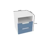 Тумба прикроватная с нишей, фасады в эмали LE702