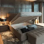 Кровать двуспальная мягкая АСТИ с подъемным механизмом, 160x200