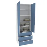 Шкаф книжный/для одежды с тремя ящиками, фасады в эмали LE213