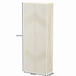 Шкаф 2 дверный, фрезерованные фасады в эмали LE210.44-1