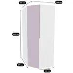 Шкаф угловой, фасады в эмали LE209.60 L/R