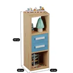 Cтеллаж сквозной книжный на 3 ниши с ящиками E803