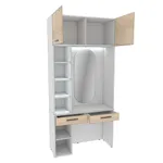 Столик туалетный с антресолью и стеллажом с подсветкой L414.44