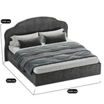 Кровать двуспальная мягкая ВЕРДИ с подъемным механизмом, 180x200