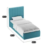 Кровать односпальная мягкая АСТИ  с подъемным механизмом, 90x200