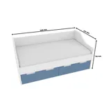 Кровать односпальная, фасады в эмали LE902.160, 80x160