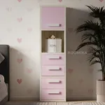 Cтеллаж сквозной книжный на 4 ниши с фасадом E804