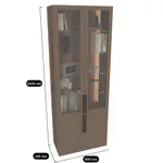 Шкаф книжный со стеклом А214S