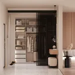 Перегородка для зонирования, стекло Титан GRACE 2