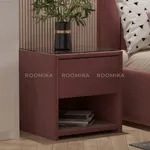 Тумба прикроватная мягкая, стекло прозрачное САНРАЙС 751