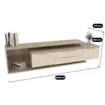 Тумба TV напольная, фасады в эмали LE-507 L/R