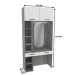 Столик туалетный с антресолью и стеллажом с подсветкой LG414.44