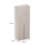 Шкаф 2 дверный, фрезерованные фасады в эмали LE210.44-4