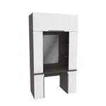 Стол туалетный с секцией и зеркалом, фасады в эмали LE404.60