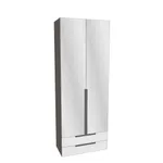 Шкаф 2 дверный с ящиками с зеркалом, фасады в эмали LE-211.44Z