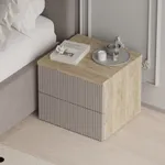 Тумба прикроватная 2 ящика, фрезерованные фасады в эмали LE-701