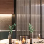 Раздвижная перегородка для кухни, стекло Мору GRACE 3