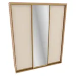 Шкаф-купе ХG216.60-3, профиль INTEGRO, фасад МДФ/зеркало серебро