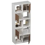 Стеллаж сквозной книжный на 10 ниш с ящиками с фасадами E810