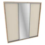 Шкаф-купе ХG240.60-3, профиль INTEGRO, фасад МДФ/зеркало серебро