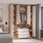 Шкаф четырехдверный для одежды с нишей A205