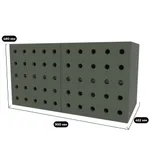 Антресоль LE402.1 над столом LE402, фасады в эмали L/R